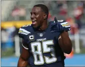  ?? STEPHEN DUNN — GETTY IMAGES ?? Tight end Antonio Gates missed out on making the Pro Football Hall of Fame as a first-time candidate.