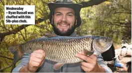  ??  ?? Wednesday – Ryan Russell was chuffed with this 5lb-plus chub.