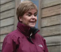  ??  ?? Nicola Sturgeon, at the fire scene. Below, Billy Hare and Muriel Gray