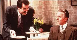  ??  ?? Service with a snarl: John Cleese as Basil in Fawlty Towers