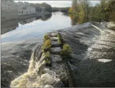  ??  ?? The damaged weir and fish pass in Fermoy.