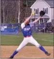  ??  ?? In this file photo, Saratoga Springs pitcher Kayleigh Reome pitches during a 8-1 lose against Colonie April 3, 2016. Reome was named by coach Geoffrey Loiacono as a key player during the 2017 season.