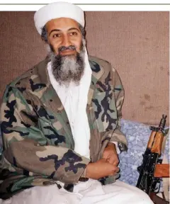  ??  ?? Terror: Osama bin Laden hiding in Afghanista­n in 2001