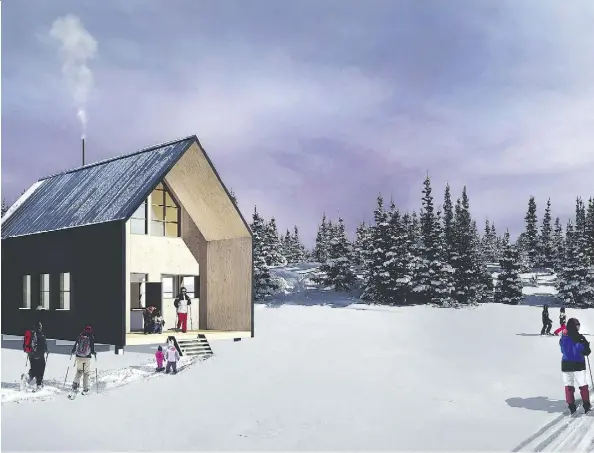  ?? ALBERTA PARKS/THE CANADIAN PRESS ?? The province will spend about $700,000 to erect three huts about 10 kilometres apart in Castle Wildland Park in the province’s southwest. Connected by trails, each building will house about a dozen people at a time and provide shelter and cooking...