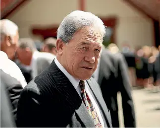  ?? PHOTO: GETTY IMAGES ?? Deputy Prime Minister Winston Peters says he is entitled to privacy over his superannua­tion details.