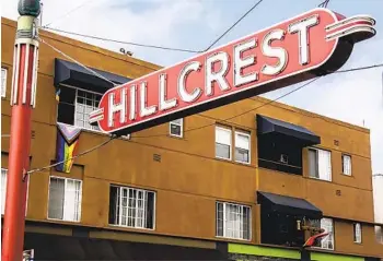  ?? ?? The city of San Diego has begun to consider designatin­g Hillcrest as an LGBTQ+ Historic District.