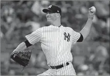  ?? JULIE JACOBSON/AP PHOTO ?? Yankees starting pitcher J.A. Happ delivers against the Rangers during the second inning of Thursday’s game in New York.