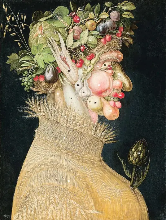  ?? KUNSTHISTO­RISCHES MUSEUM, VIENA ?? Giuseppe Arcimboldo: ‘Verano’, 1563. De la serie ‘Las cuatro estaciones’