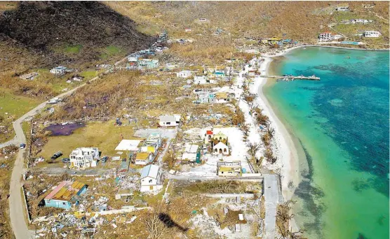  ?? REUTERS ?? La bahía de Tórtola tras el paso del huracán.