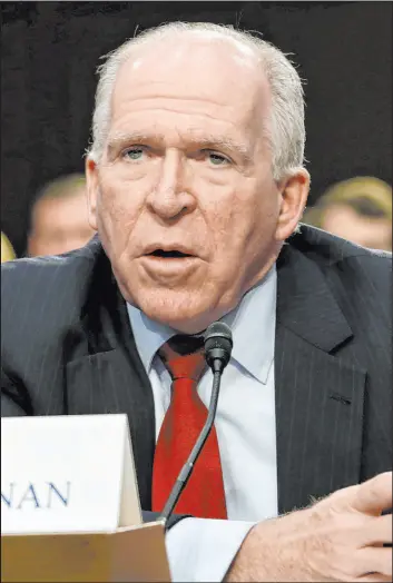  ?? The Associated Press file ?? Former CIA Director John Brennan paid little price for misleading Congress.