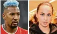  ?? Fotos: dpa ?? Fußball‰Star Jérôme Boateng und seine Ex‰Freundin Kasia Lenhardt.