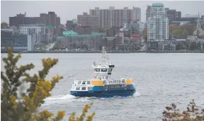  ?? CITIZEN NEWS SERVICE ?? The newest Halifax Transit ferry, Rita Joe, crosses the harbour in Halifax on Thursday.