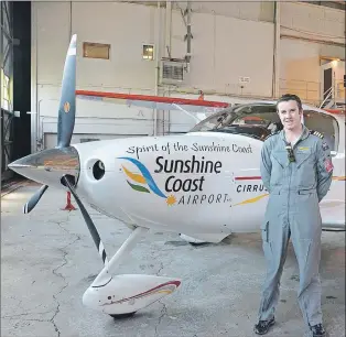  ?? LOUIS POWER/THE TELEGRAM ?? Eighteen-year-old Lachlan Smart of Australia landed in St. John’s Friday as part of a trip around the world. He’s shooting for a world record as the youngest person to fly solo around the globe, but his real goal is to inspire other youth to follow...