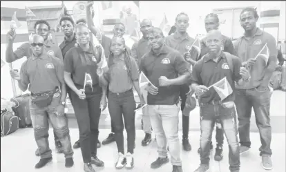  ?? ?? A confident, medal chasing boxing contingent departed last evening for St Lucia to compete in the Champions of Champions event which will conclude on Sunday.