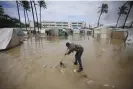  ?? ?? There is flooding in Gaza due to heavy rainfall in the region. Photograph: Anadolu/ Getty Images