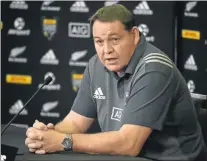  ?? Picture: AFP ?? READY: New Zealand All Blacks coach Steve Hansen reflects ahead of the Lions Test series