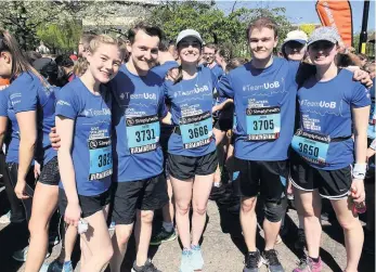  ??  ?? >
University of Birmingham runners at the 2018 Great Birmingham 10k – the team took the overall title in the Large Business category