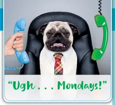  ??  ?? “Ugh . . . Mondays!”