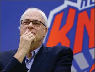  ?? The Associated Press ?? PARTING SHOT: Phil Jackson, pictured in July 2016, is fired as president of the New York Knicks after a three-year tenure that saw plenty of tumult and no playoff appearance­s.