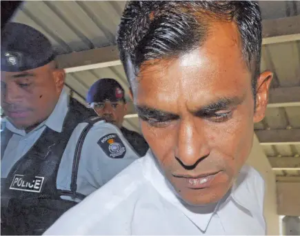  ?? Photo: Charles Chambers ?? Shalendra Bhan Singh accused of murder at the Lautoka Magistrate’s Court yesterday.