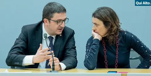  ?? (Ansa/Pretto) ?? Istituzion­i
A sinistra il presidente della Provincia Maurizio Fugatti e accanto l’assessora con delega alla sanità Stefania Segnana