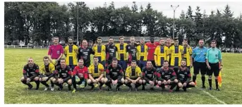  ??  ?? Cinq divisions de différence mais le match de coupe de France contre Dinan-Léhon a été exemplaire au niveau du fair-play.