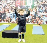  ??  ?? ●● Bobby Fox-Cooper, six, got the VIP treatment at the Etihad