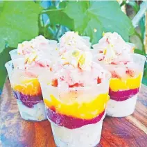  ?? Picture: SUPPLIED ?? Tropical jungle fruit triffle.
