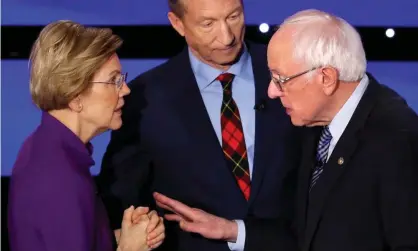  ?? Photograph: Shannon Stapleton/Reuters ?? ‘The moderators did not press Warren on what had transpired, or whether there could have been a misunderst­anding.’