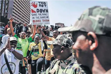  ?? Photo: Oupa Nkosi ?? Breaking ranks: With pressure mounting on the president, the ANC says there are ‘mechanisms’ for members and businesspe­ople to air their concerns over his fitness to hold office.