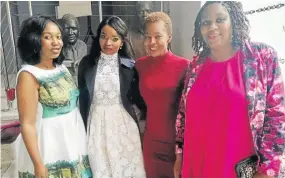  ?? NKOSI Picture: NOMAZIMA ?? IN STYLE: Friends, from left, Unathi Yeye, Nelisiwe Dlamini, Noluvuyo Nongce and Nandipha Zele attended the Talk of the Town social gathering last weekend at the Athenaeum