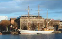  ??  ?? The tall ship Kaskelot will be a show feature boat