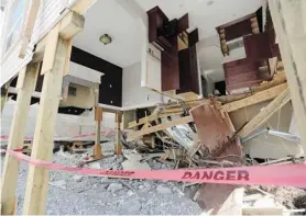  ?? Leah Hennel/calgary Herald ?? Colleen and Dan Vukadinovi­c’s home in Canmore was devastated by the June flood.