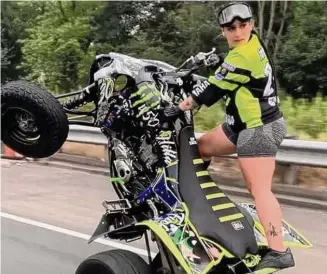  ?? Milford Police Dept./Contribute­d photo ?? Milford police are seeking the public's help in identifyin­g this ATV rider who, police say, was part of an illegal caravan that rode through Milford and Orange July 8.