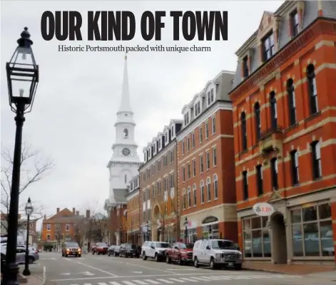  ?? PHOTOS: PAT LEE ?? Wherever you are in downtown Portsmouth, you can orient yourself with the tall spire of the beautiful North Church of Portsmouth in Market Square.