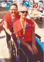  ?? PHOTO COURTESY GOVERNOR’S OFFICE ?? Gov. Susana Martinez with her brother, Jake Martinez, at a recent ALS event. Jake passed away on Thursday.