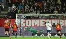  ?? ?? Tessa Wullaert’s penalty beats the dive of Mary Earps to put Belgium 3-2 ahead. Photograph: Frederic Scheideman­n/The FA/Getty Images