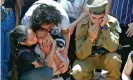  ??  ?? The funeral of an Israeli soldier Omer Tabib, 21, in Elyakim in northern Israel, on May 13. Photograph: AFP/Getty Images