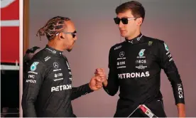  ?? Photograph: Nacho Doce/Reuters ?? Mercedes duo Lewis Hamilton (left) and George Russell enjoyed happier weekends in Barcelona at the Spanish Grand Prix.