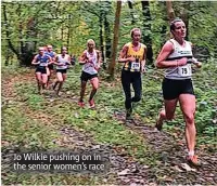  ?? ?? Jo Wilkie pushing on in the senior women’s race