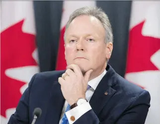  ?? ADRIAN WYLD/THE CANADIAN PRESS ?? Some may believe interest rates have been too high under Bank of Canada governor Stephen Poloz, as a lack of inflationa­ry pressure usually signals a weaker-than-desired economy.