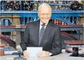  ?? Jeffrey R. Staab
CBS ?? DAVID LETTERMAN’S gone, but hopefully not forgotten by academy.