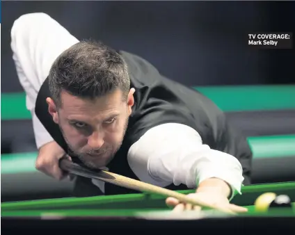  ??  ?? TV COVERAGE: Mark Selby