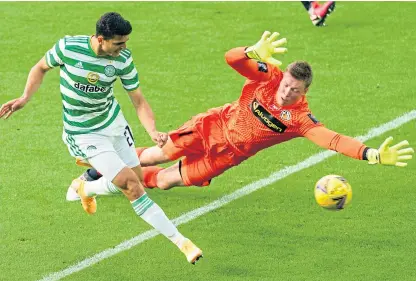  ?? Shuttersto­ck. ?? Mohamed Elyounouss­i beats KR Reykjavik goalkeeper Beitir Olafsson to start the rout.