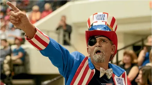  ?? PHOTO: REUTERS ?? They’re a little one-eyed down in Alabama, especially when it comes to their man, Donald Trump. The president spoke to this supporter and a good number of others during a speech in Huntsville, Alabama, at the weekend.