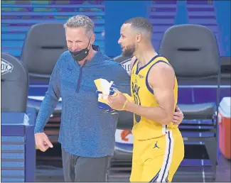  ?? JOSE CARLOS FAJARDO — STAFF PHOTOGRAPH­ER ?? Warriors head coach and Team USA assistant coach Steve Kerr says he supports Stephen Curry’s decision to opt out of playing in the Tokyo Olympics in order to rest, heal up and spend some time with his family.