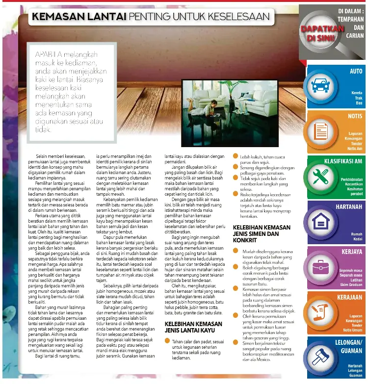 Kemasan Lantai Penting Untuk Keselesaan Pressreader