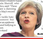  ??  ?? BLAME Mrs May was Home Sec