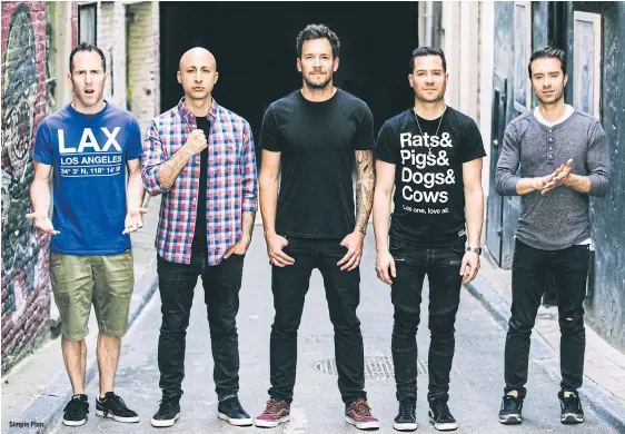  ??  ?? Simple Plan. Simple Plan Taking One For The Team Tour Bangkok 2016 Date: Sept 8 Ticket price: 2,800 baht Venue: 8pm at Moonstar Studio, Studio 8, Lat Phrao 80