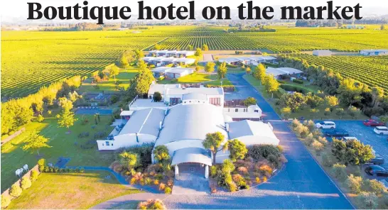  ??  ?? Marlboroug­h Vintners Hotel is in the heart of New Zealand wine country.